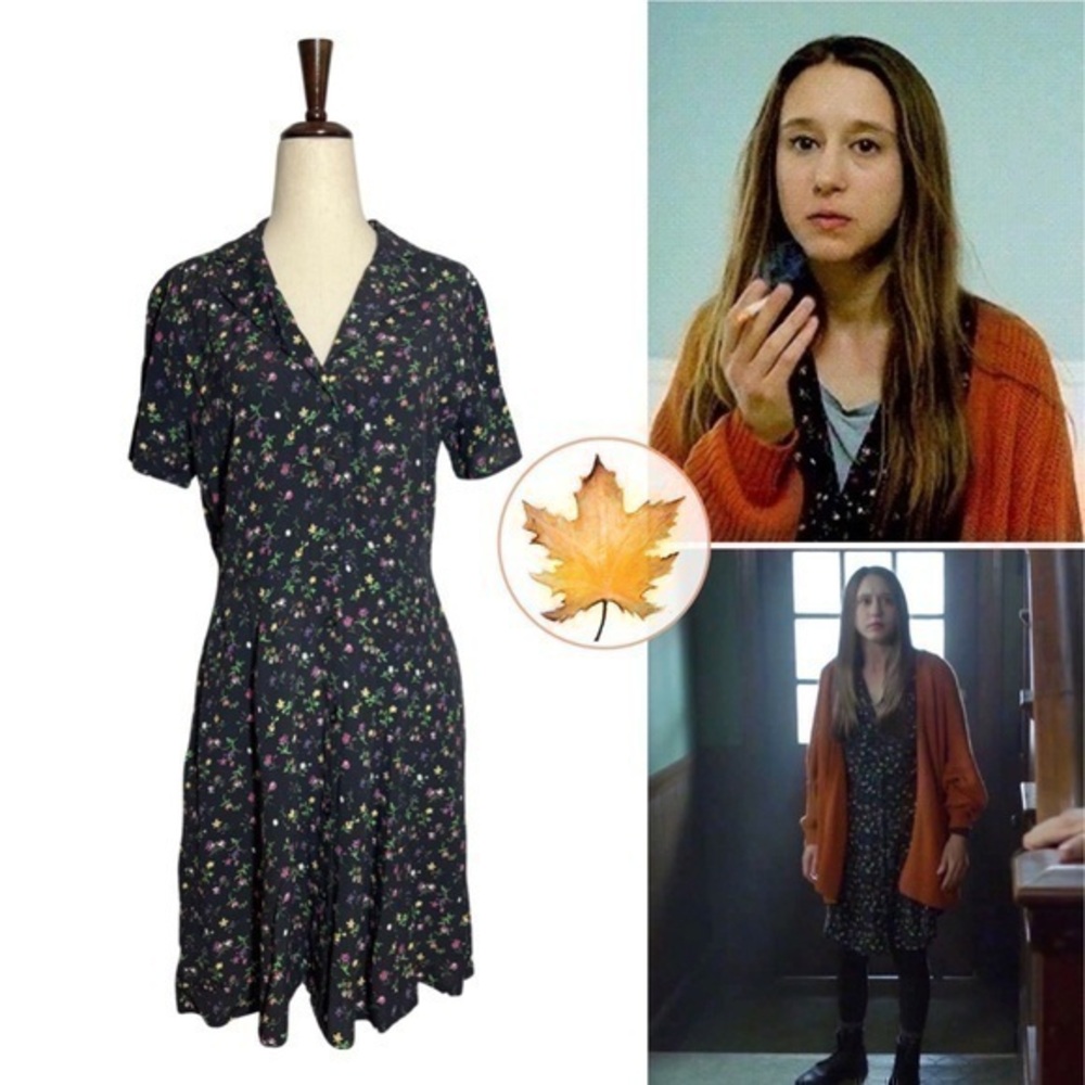 Gap • Ditsy Floral Button Down Short Sleeve Dress S ASO Violet Harmon